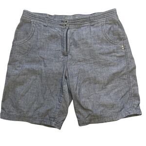 Karen Scott Women Size 10 Walking Shorts Blue Denim Pockets
